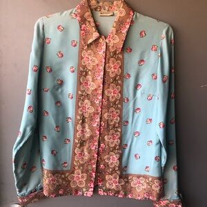 Silk long sleeve blouse size smal